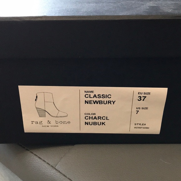 Rag & Bone Charcoal Newbury boot size 7 - Picture 5 of 5
